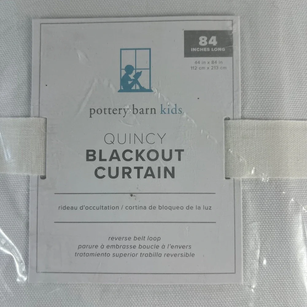 Pottery Barn Kids Quincy BlackOut Curtain 44 x 84